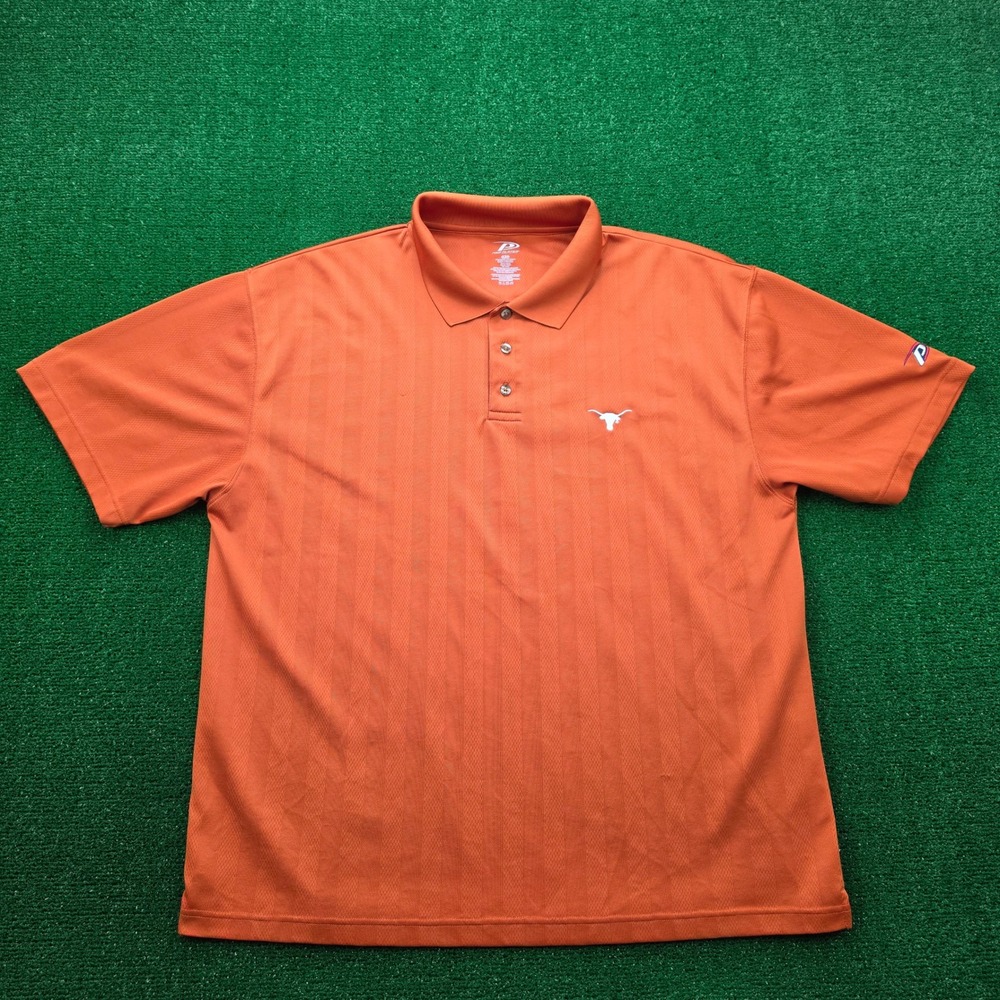 Texas Longhorns Polo Shirt Mens XL Orange Short Sleeve Pro Player NCAA College